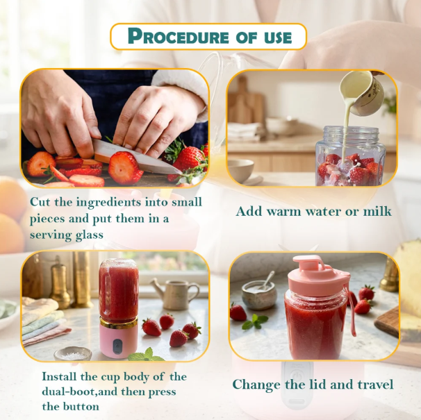 Portable mini blender